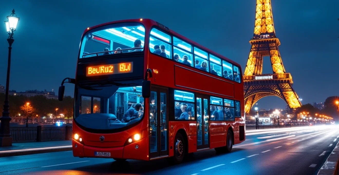 Paris night bus tour